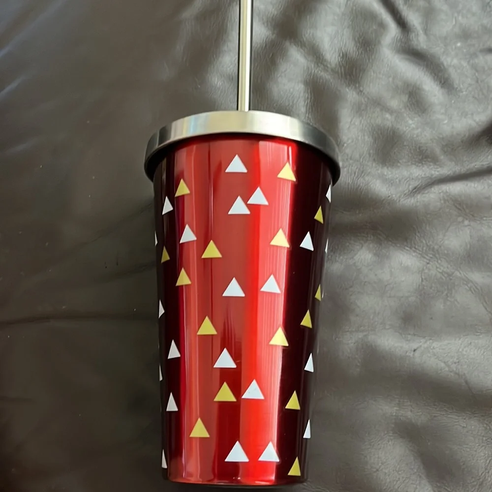 Pier 1 sip and repeat cup with stainless steal straw NWT